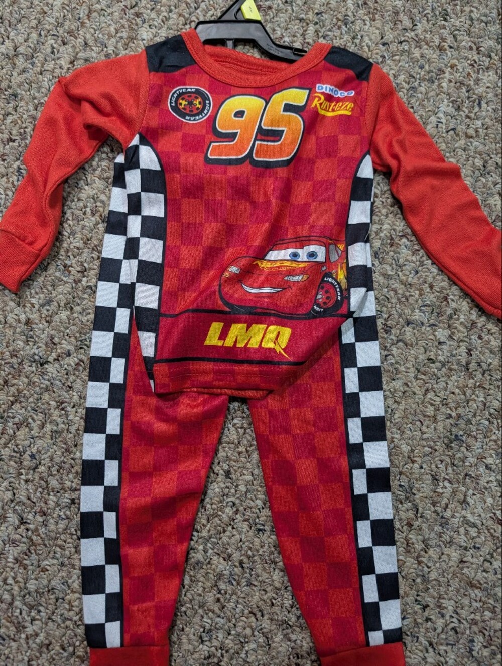 Kids' Red Lightning McQueen One-Piece Pajamas - 95 Racing Design